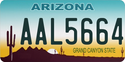 AZ license plate AAL5664