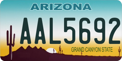 AZ license plate AAL5692