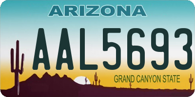 AZ license plate AAL5693