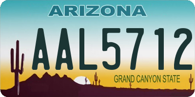 AZ license plate AAL5712