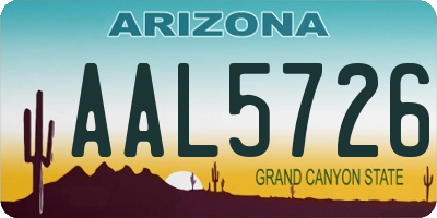 AZ license plate AAL5726