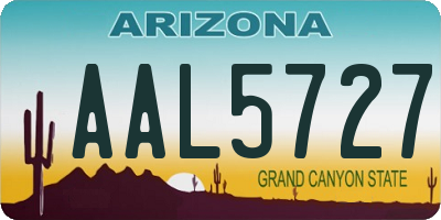 AZ license plate AAL5727