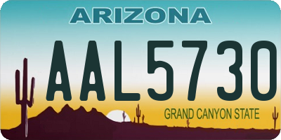 AZ license plate AAL5730