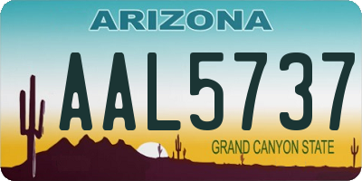 AZ license plate AAL5737