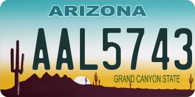 AZ license plate AAL5743