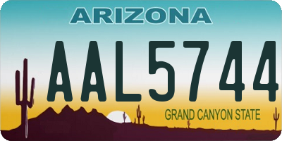 AZ license plate AAL5744