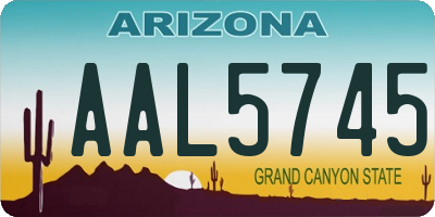 AZ license plate AAL5745