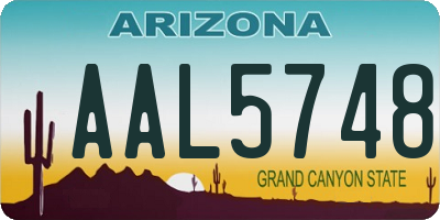 AZ license plate AAL5748