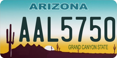 AZ license plate AAL5750