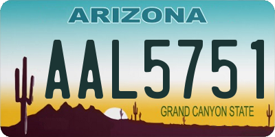 AZ license plate AAL5751