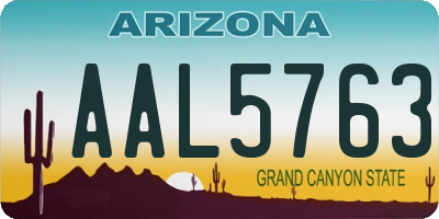 AZ license plate AAL5763