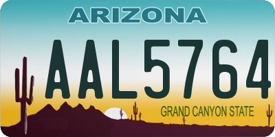 AZ license plate AAL5764