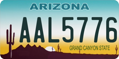 AZ license plate AAL5776