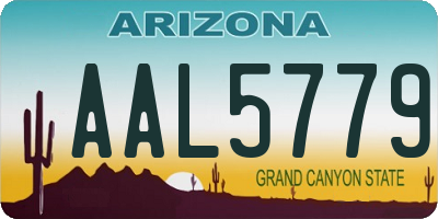 AZ license plate AAL5779
