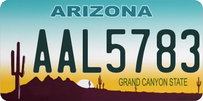 AZ license plate AAL5783