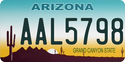 AZ license plate AAL5798