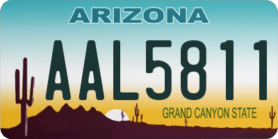 AZ license plate AAL5811