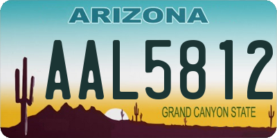 AZ license plate AAL5812