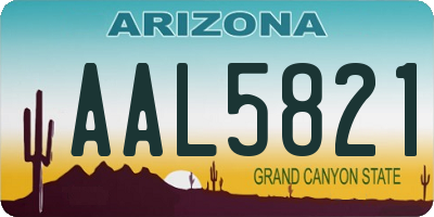 AZ license plate AAL5821