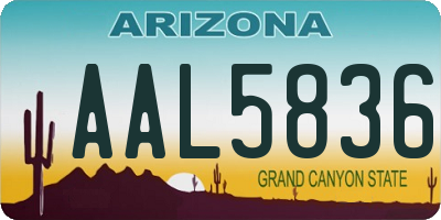 AZ license plate AAL5836