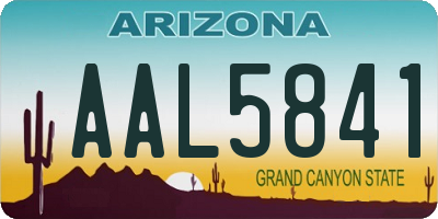 AZ license plate AAL5841