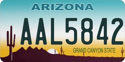 AZ license plate AAL5842