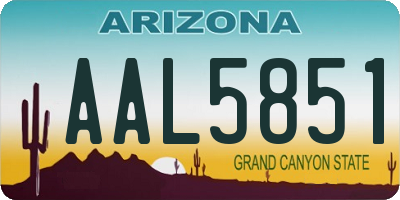 AZ license plate AAL5851