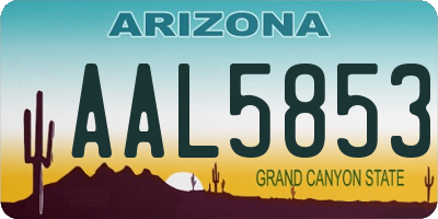 AZ license plate AAL5853