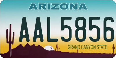 AZ license plate AAL5856