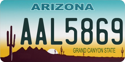 AZ license plate AAL5869