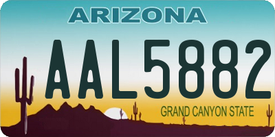 AZ license plate AAL5882