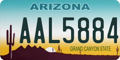 AZ license plate AAL5884