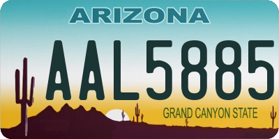 AZ license plate AAL5885