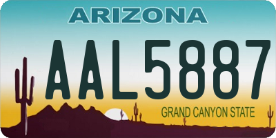 AZ license plate AAL5887