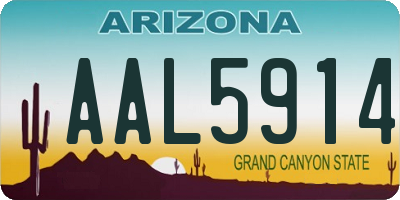 AZ license plate AAL5914