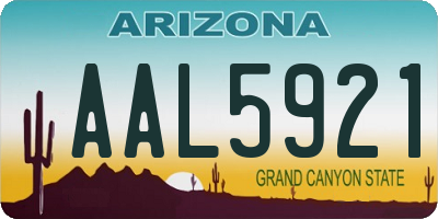 AZ license plate AAL5921