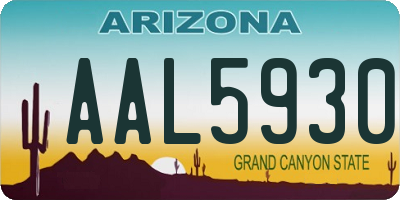 AZ license plate AAL5930