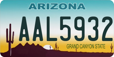 AZ license plate AAL5932