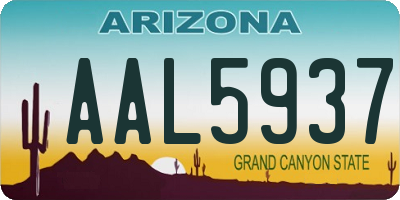 AZ license plate AAL5937