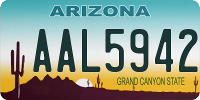 AZ license plate AAL5942