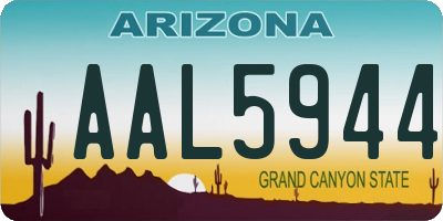 AZ license plate AAL5944