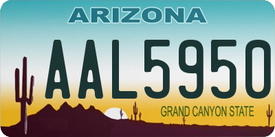 AZ license plate AAL5950