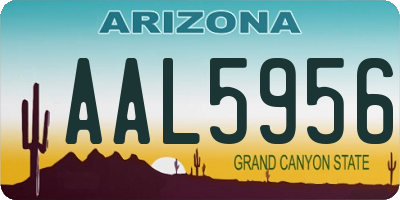 AZ license plate AAL5956