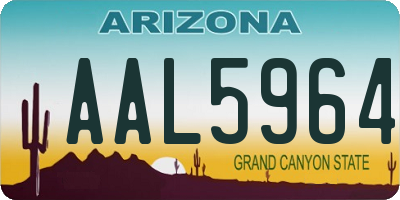 AZ license plate AAL5964