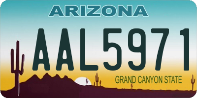 AZ license plate AAL5971