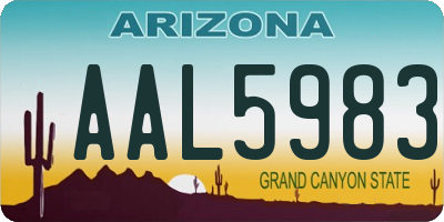 AZ license plate AAL5983