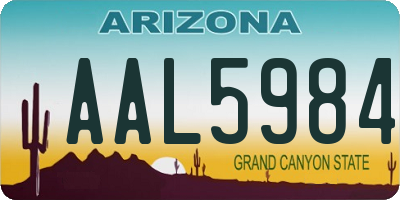 AZ license plate AAL5984