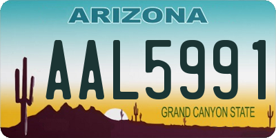 AZ license plate AAL5991