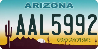 AZ license plate AAL5992
