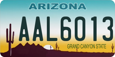 AZ license plate AAL6013